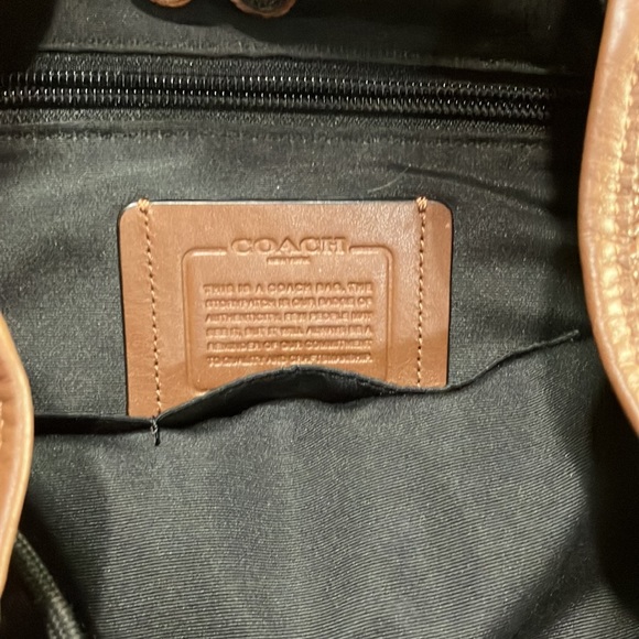 Men’s brown leather coach backpack - Picture 10 of 16